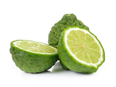 Beyaz bir arka plan üzerinde Bergamot meyve