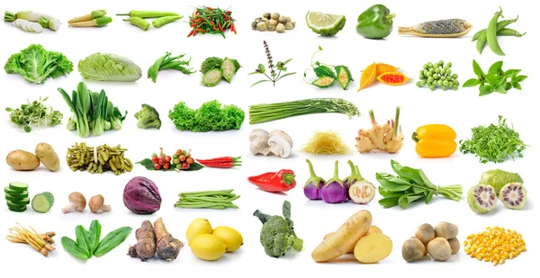 Set of vegetable isolated on white background — Stock Photo, Image