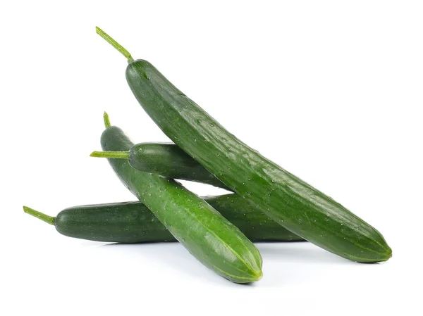 Fresh cucumbers isolated on white background — Stock Photo, Image