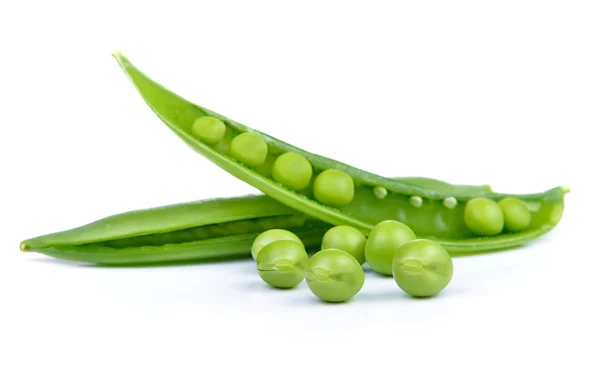 Fresh peas isolated on white background — Stock Photo, Image