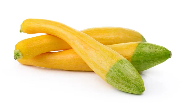 Gul zucchini på vit bakgrund — Stockfoto