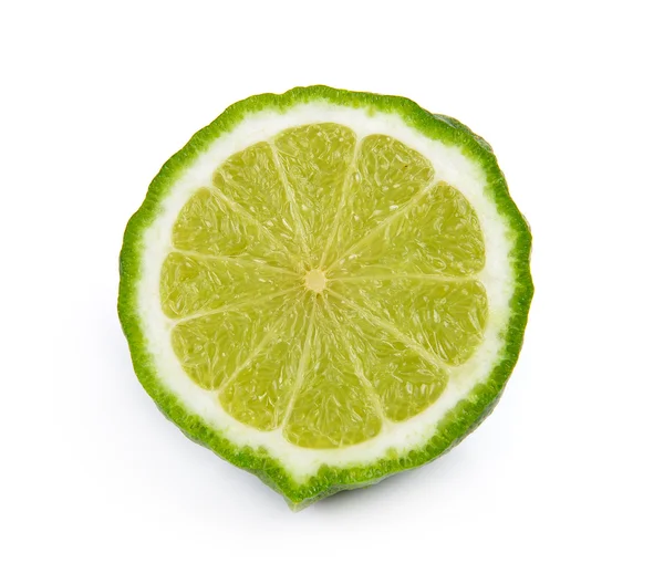 Beyaz bir arka plan üzerinde dilim bergamot meyve — Stok fotoğraf