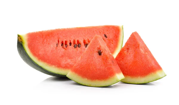 Ripe watermelon isolated on a white background — Stock Photo, Image