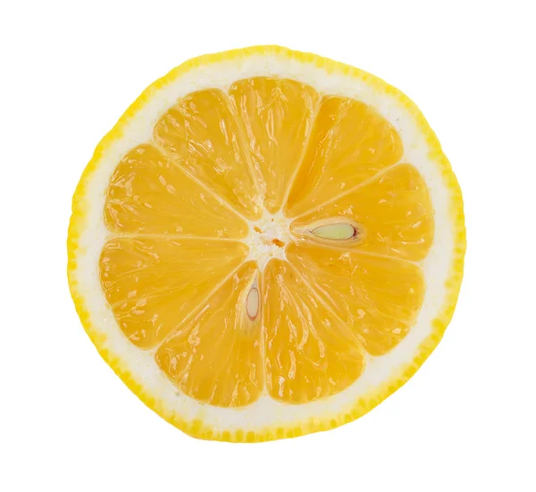 Lemon slice, saved with clipping path — Stock Photo, Image