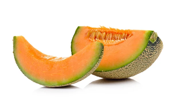 Cantaloupe melon isolated on white background — Stock Photo, Image