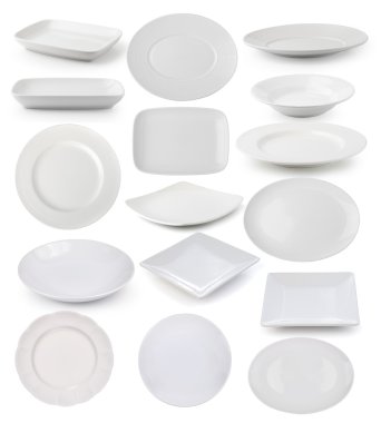 beyaz arkaplanda izole edilmiş beyaz plaka