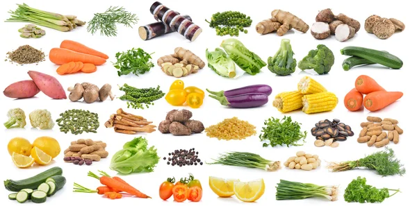 Ensemble de légumes isolé sur fond blanc — Photo