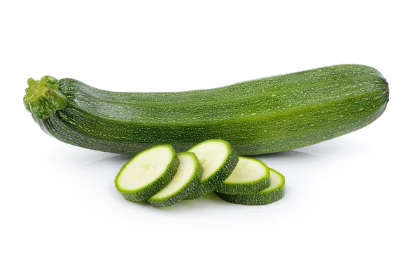 Courgettes isolées sur fond blanc — Photo