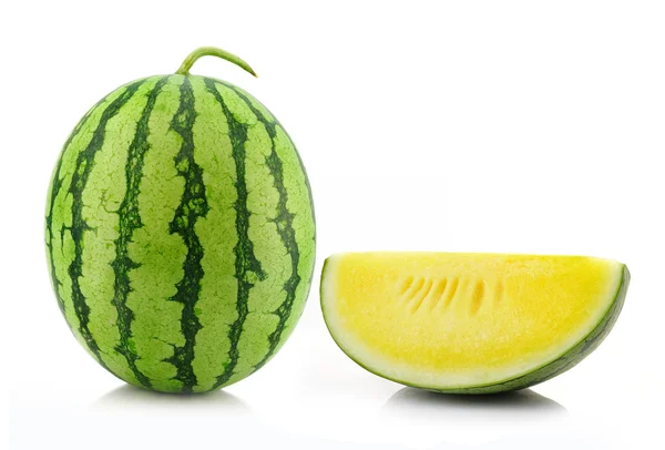 Vatten melon isolerad på vit bakgrund — Stockfoto