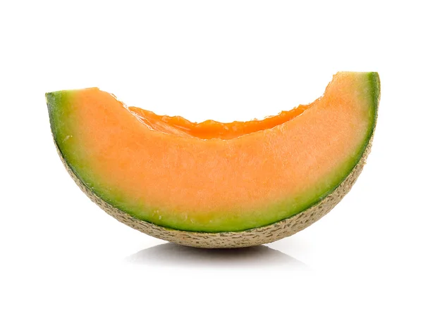 Melon cantaloup isolé sur fond blanc — Photo