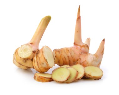 Beyaz arka plan üzerinde üzerinde taze havlıcan