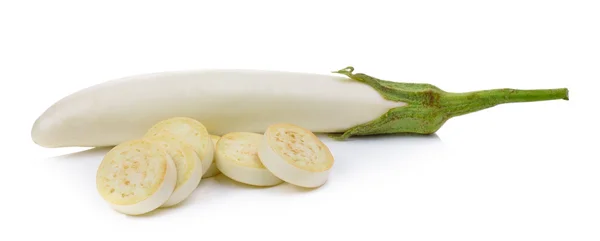 White eggplant on a over white background — Stock Photo, Image