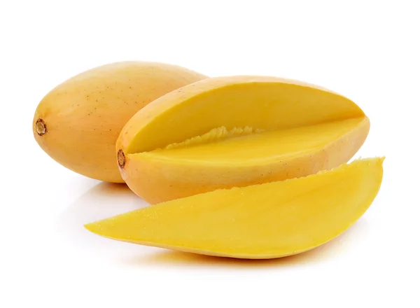 Ripe mango isolated on white background — Stock Photo, Image