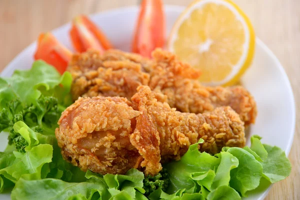 Stekt kyckling måltid — Stockfoto