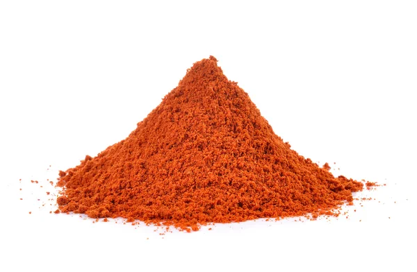 Powdered dried red pepper on white background — Stock Photo, Image