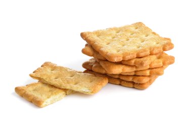 Kraker beyaz arkaplanda izole edildi 