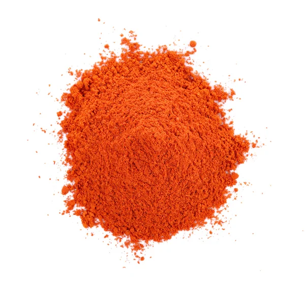 Powdered dried red pepper on white background — Stock Photo, Image