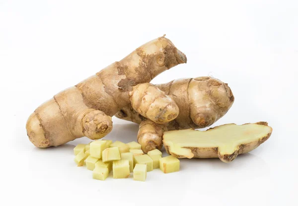 Curcuma bianca su sfondo bianco — Foto Stock