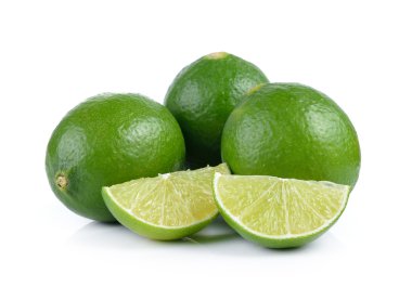 Beyaz arkaplanda kireç