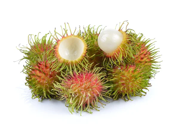 Rambutan su sfondo bianco — Foto Stock