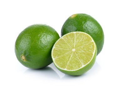 Beyaz arkaplanda kireç