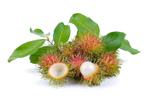 Rambutan su sfondo bianco — Foto Stock