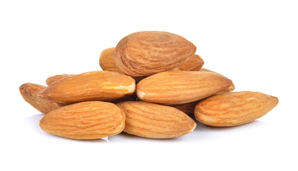 Almonds nuts isolated on white background — Stock Photo, Image