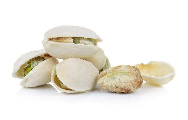 Pistachio nuts on white background — Stock Photo, Image