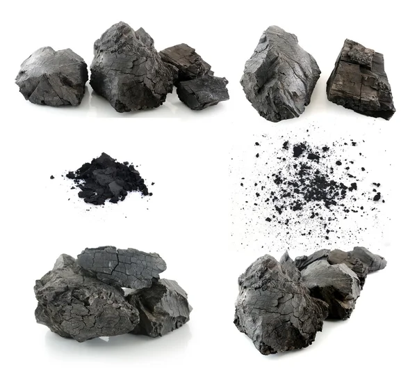 Coal on white background — Stock Photo, Image