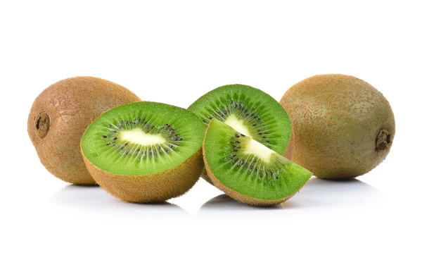 Kiwi fruits sur fond blanc — Photo