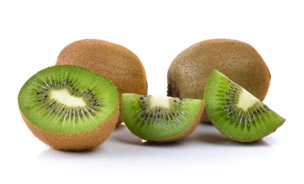 Kiwi fruits sur fond blanc — Photo