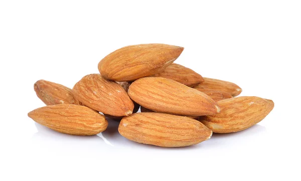 Almonds nuts isolated on white background — Stock Photo, Image