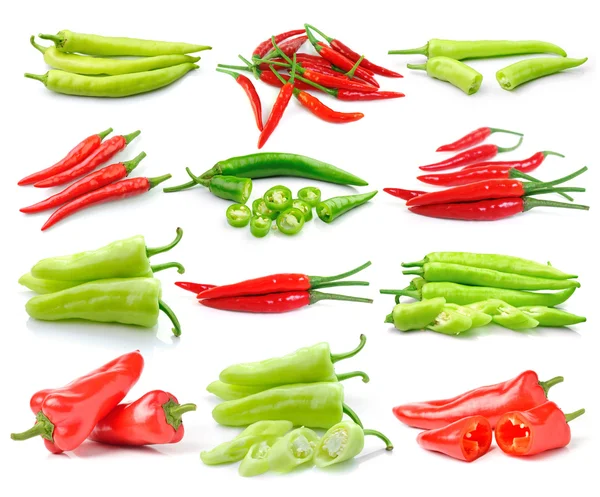 Hot chili pepper on white background — Stock Photo, Image