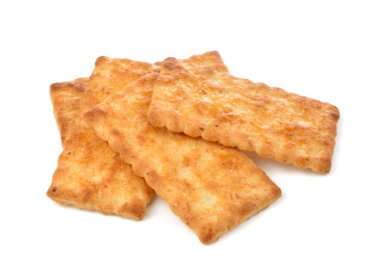 Kraker beyaz arkaplanda izole edildi 