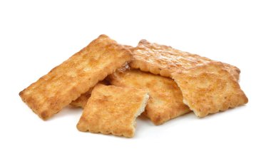 Kraker beyaz arkaplanda izole edildi 