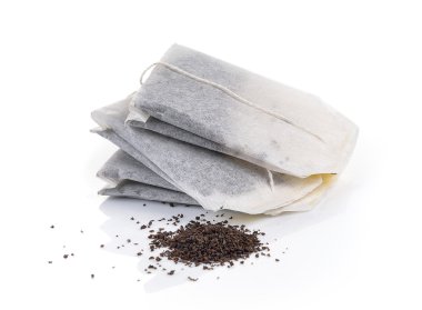 Teabag Isolated beyaz arka plan üzerinde