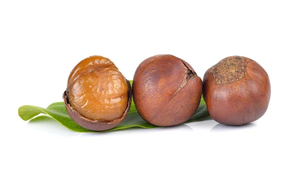 Chestnuts on white background — Stock Photo, Image