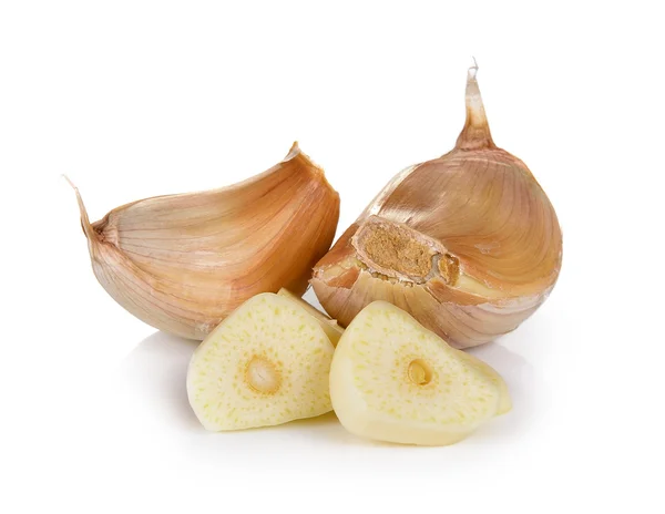 Garlic on white background — Stock Photo, Image