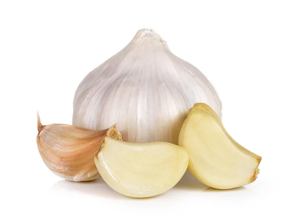 Garlic on white background — Stock Photo, Image