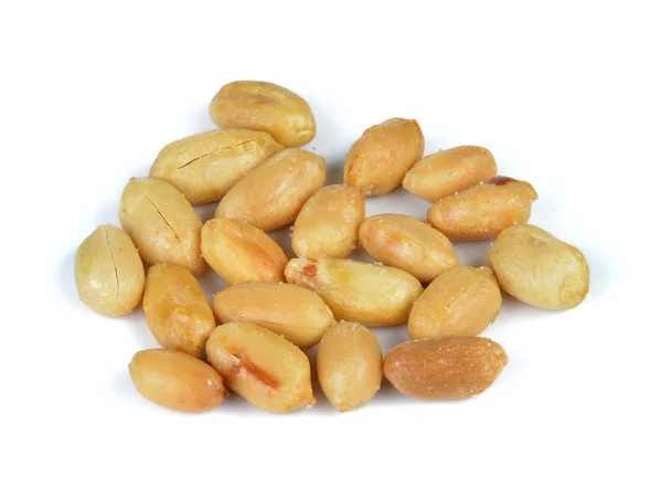 Amendoim sobre fundo branco — Fotografia de Stock
