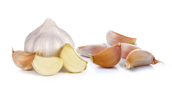 Garlic on white background — Stock Photo, Image