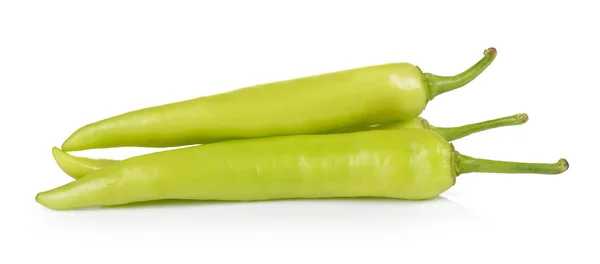 Green peppers isolated on white background — Stock Photo, Image