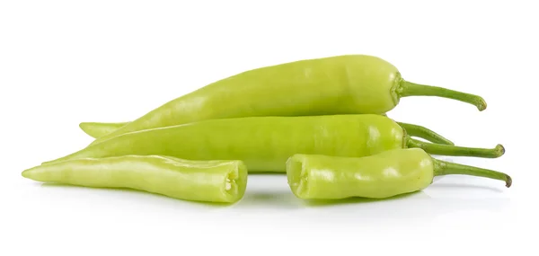 Green peppers isolated on white background — Stock Photo, Image