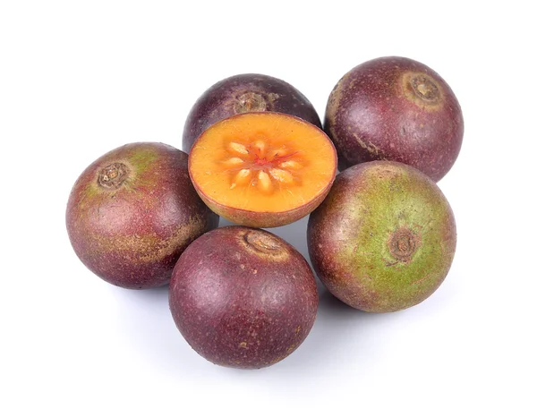 Flacourtia fruit on white background — Stock Photo, Image
