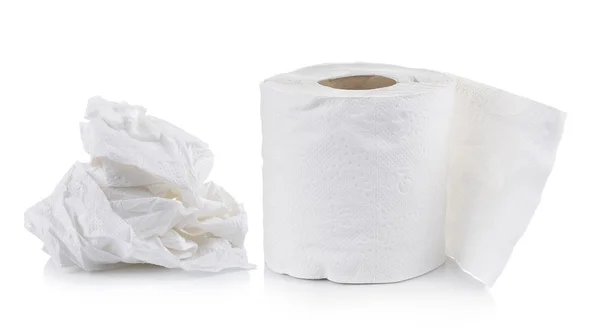 Toilet paper on white background — Stock Photo, Image