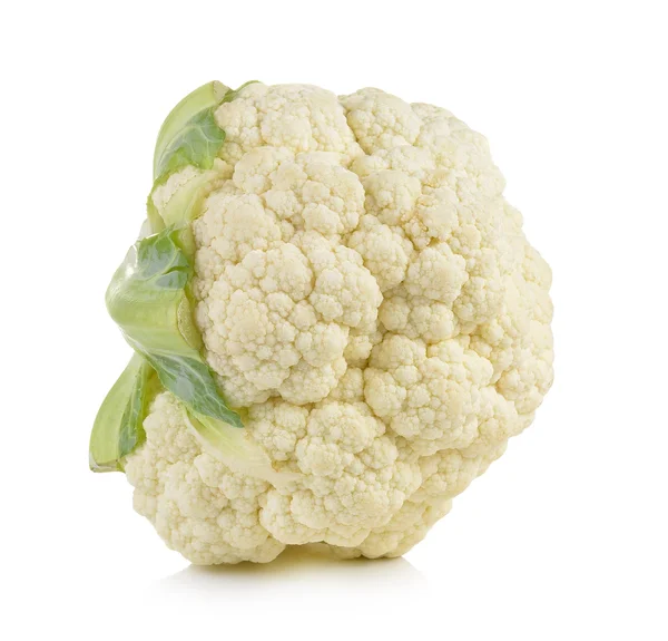 Fresh cauliflower on white background Royalty Free Stock Images