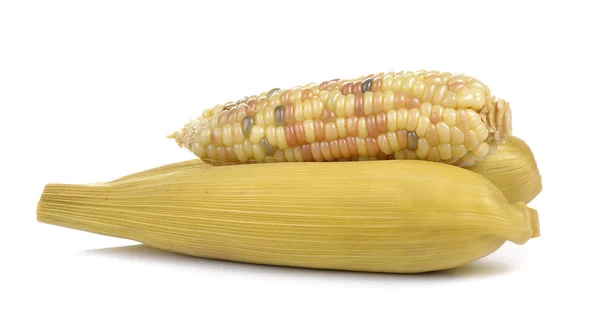 Wasachtige maïs op witte achtergrond — Stockfoto