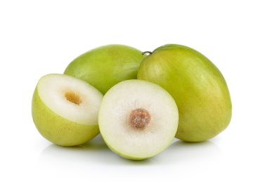 Beyaz arka plan üzerinde izole maymun elma