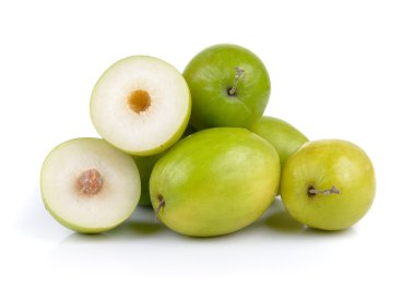 Beyaz arka plan üzerinde izole maymun elma