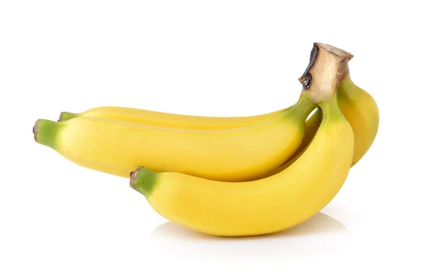 Банан на белом фоне — стоковое фото